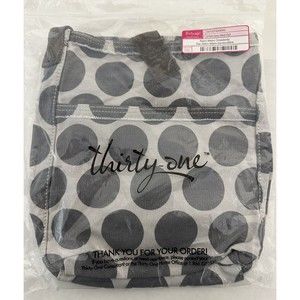 Thirty-One Retro Metro Crossbody Gray Mod Dot